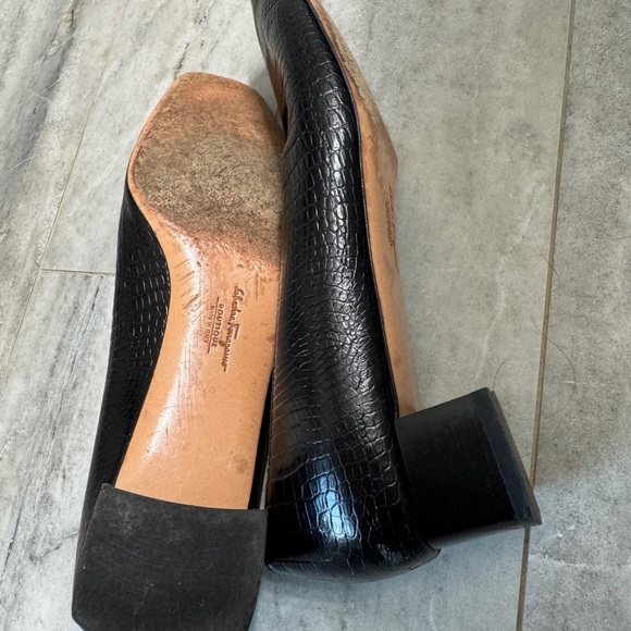Salvatore Ferragamo Boutique vintage Croc-Embossed Women's Shoes size 9B - Picture 5 of 5